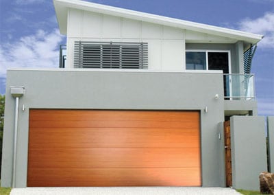 Savannah Garage Door Flatline Profile Western Red Cedar Colour